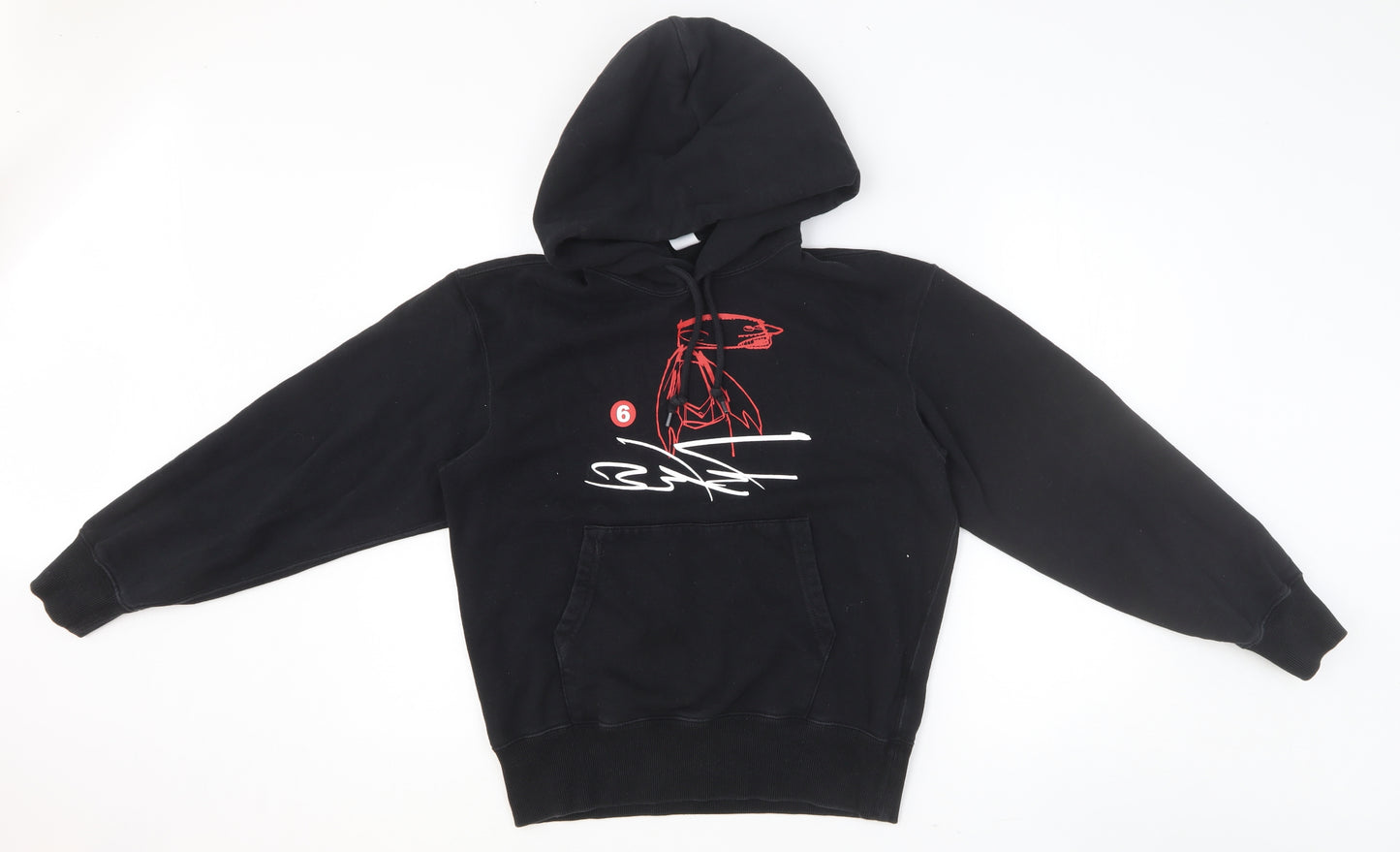Preworn Womens Black Cotton Pullover Hoodie Size XS Pullover