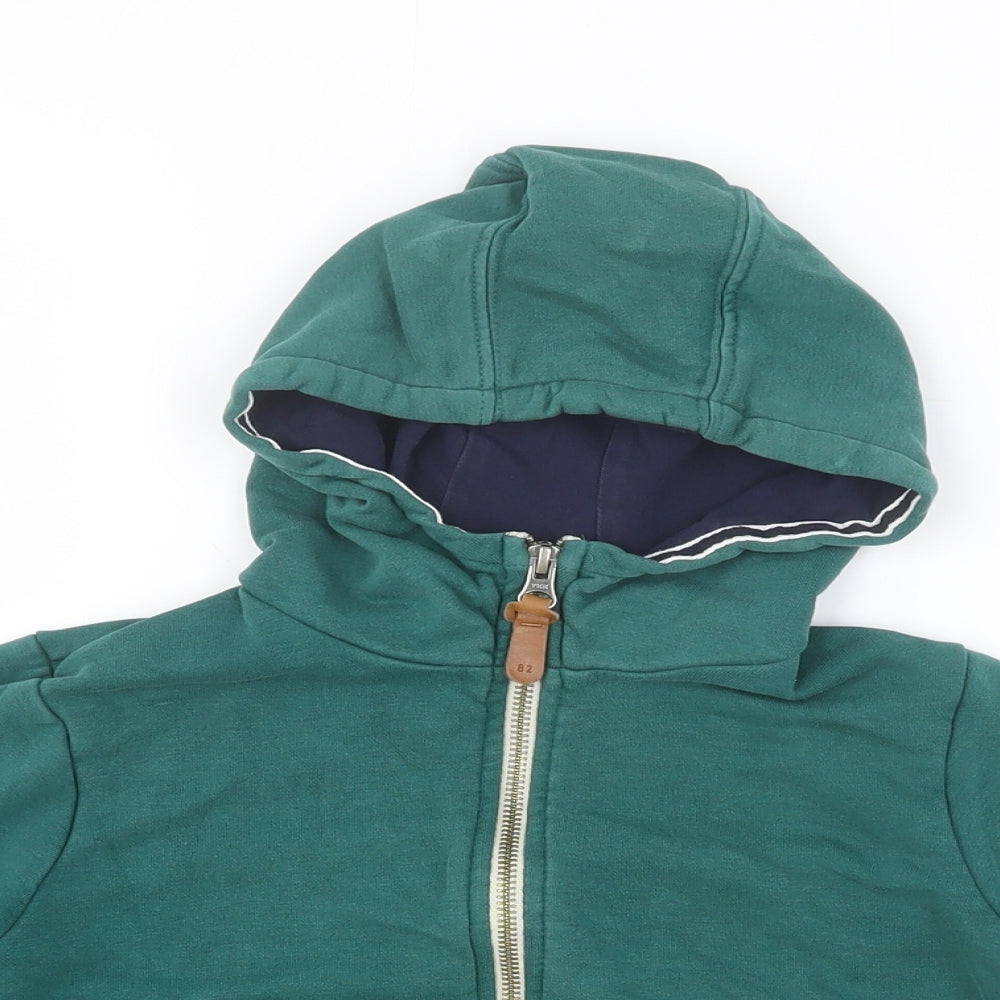 NEXT Boys Green Cotton Full Zip Hoodie Size 4 Years Pullover