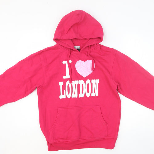 Preworn Womens Purple Cotton Pullover Hoodie Size S Pullover - I Love London