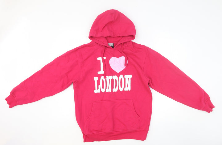 Preworn Womens Purple Cotton Pullover Hoodie Size S Pullover - I Love London