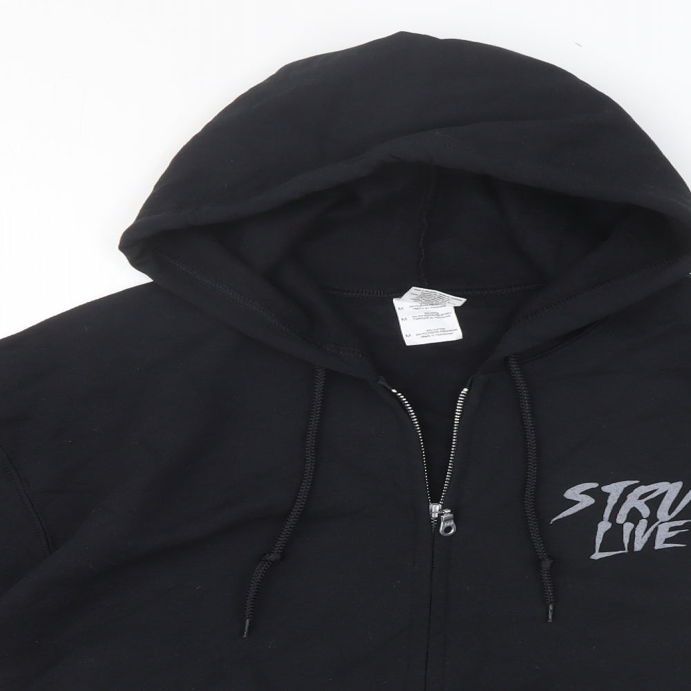 prew Mens Black Cotton Full Zip Hoodie Size M