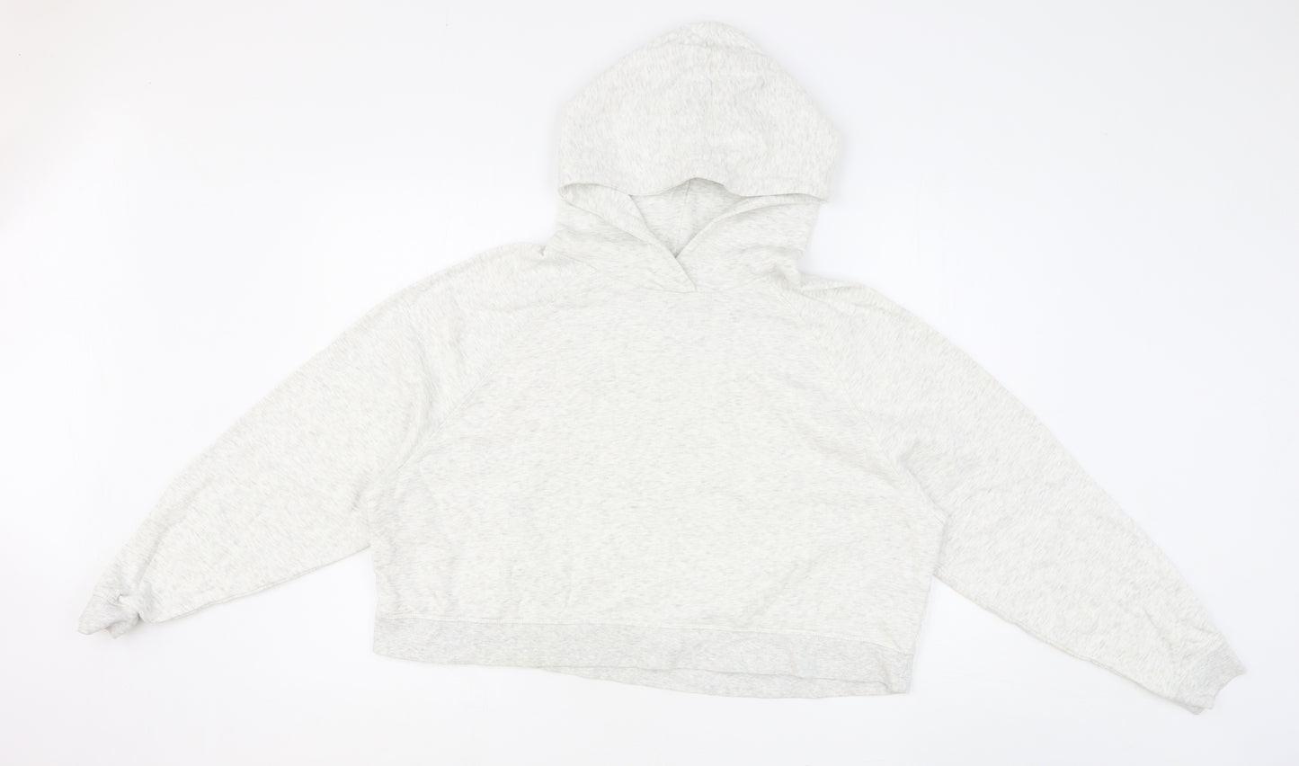 H&M Womens Grey Cotton Pullover Hoodie Size L Pullover