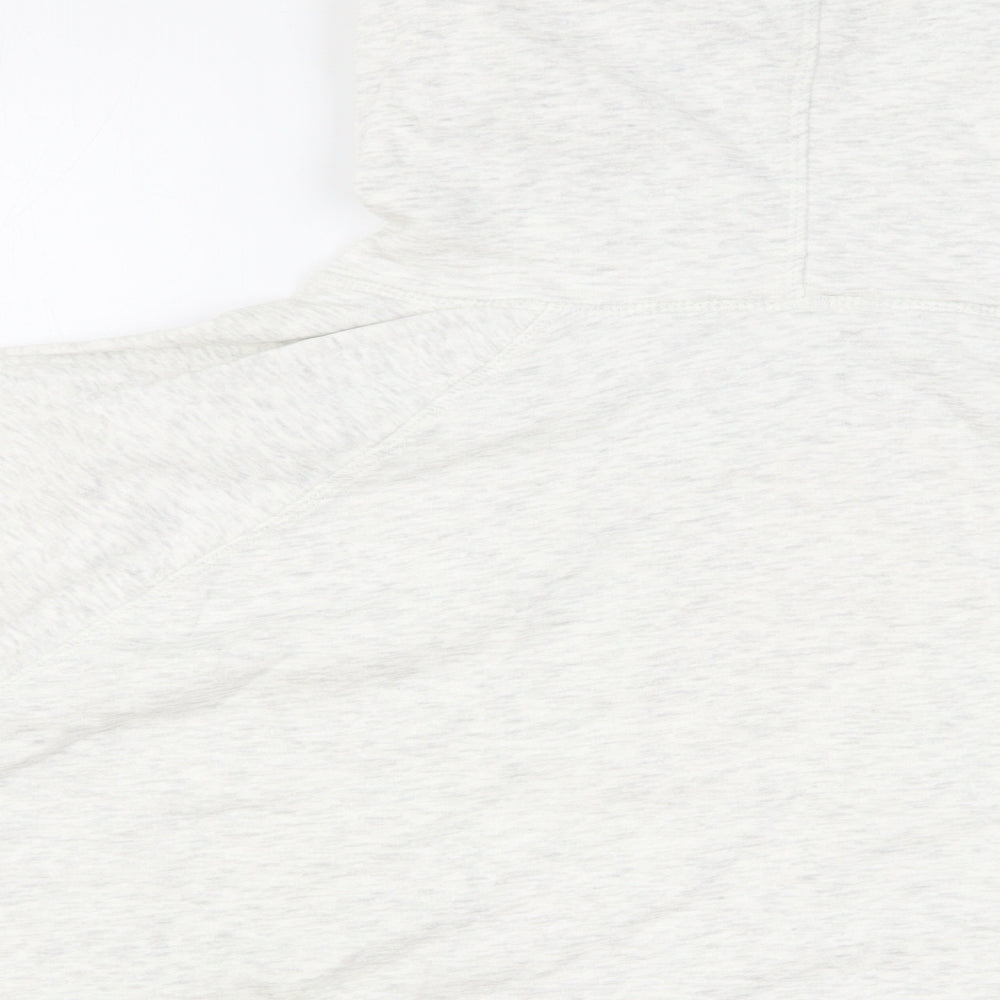 H&M Womens Grey Cotton Pullover Hoodie Size L Pullover