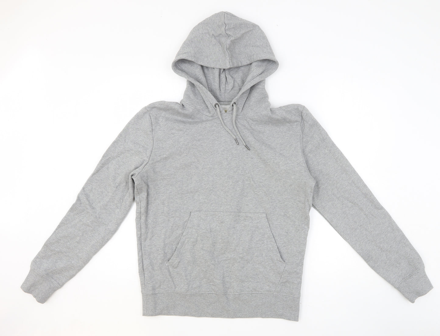 Marks and Spencer Mens Grey Cotton Pullover Hoodie Size M