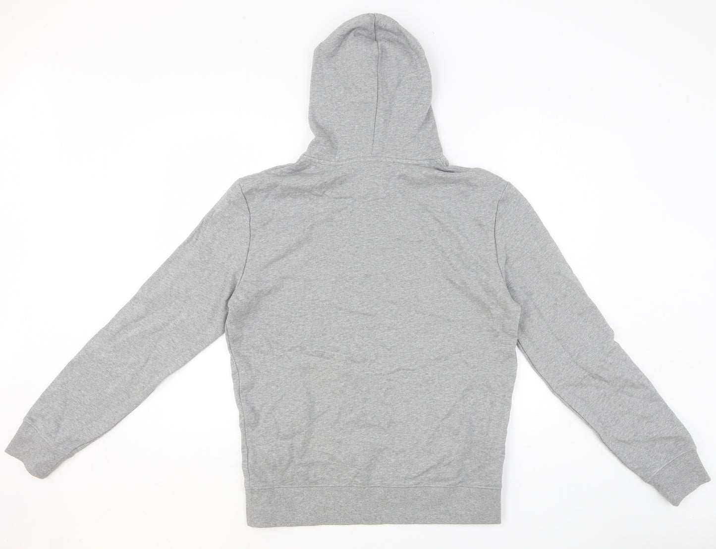 Marks and Spencer Mens Grey Cotton Pullover Hoodie Size M