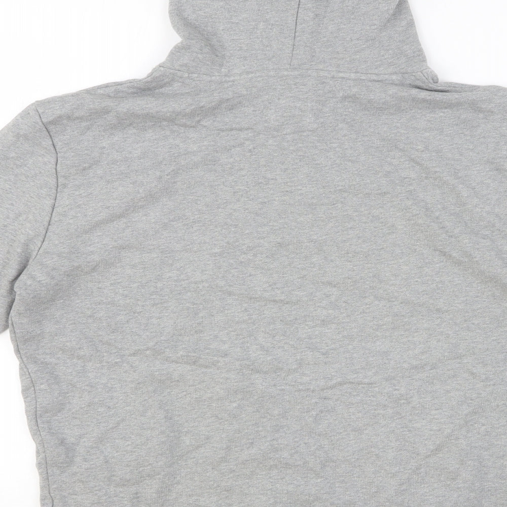 Marks and Spencer Mens Grey Cotton Pullover Hoodie Size M