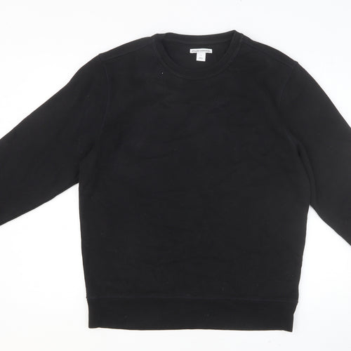 Amazon Womens Black Cotton Pullover Sweatshirt Size M Pullover