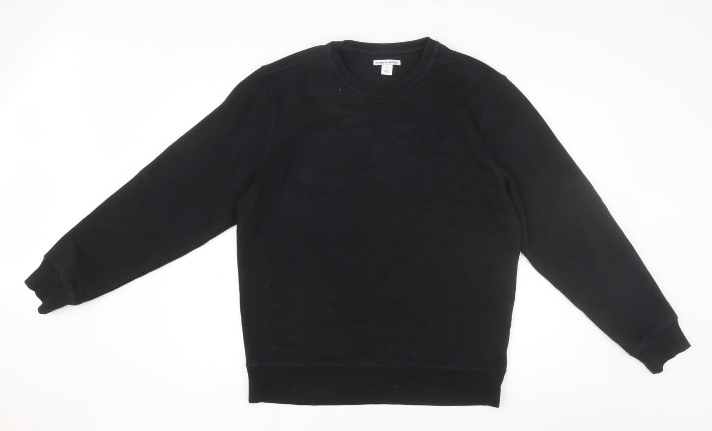 Amazon Womens Black Cotton Pullover Sweatshirt Size M Pullover