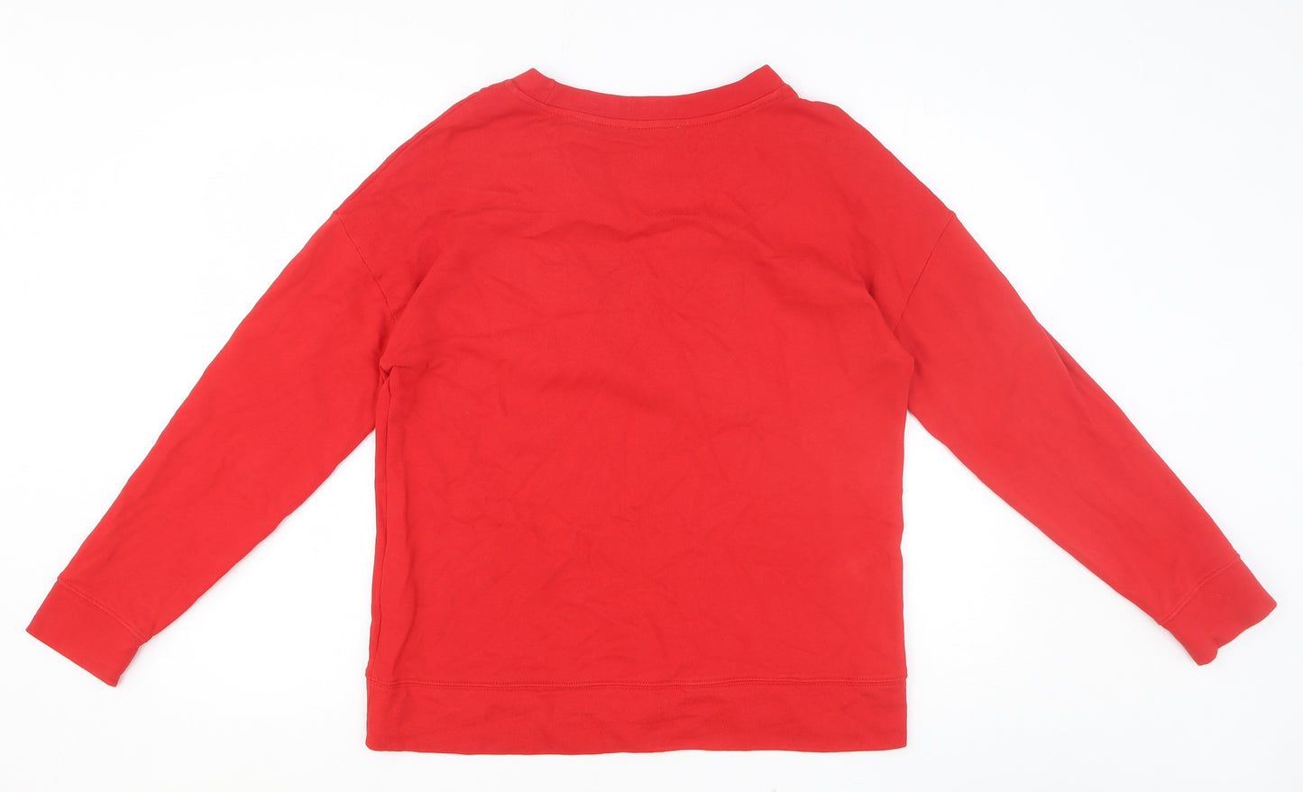 Marks and Spencer Womens Red Cotton Pullover Sweatshirt Size 12 Pullover - Naughty