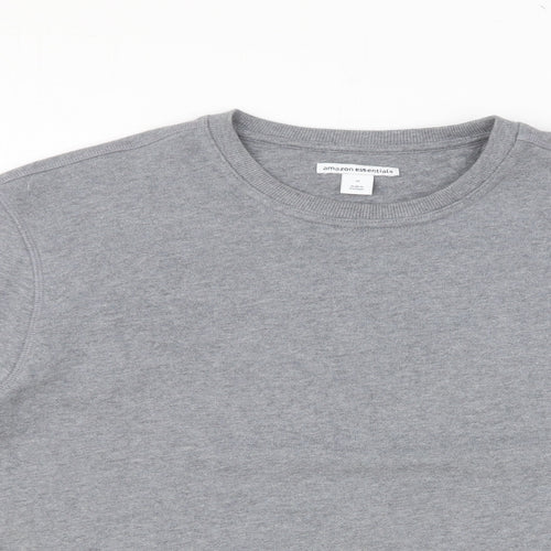 Amazon Womens Grey Cotton Pullover Sweatshirt Size M Pullover