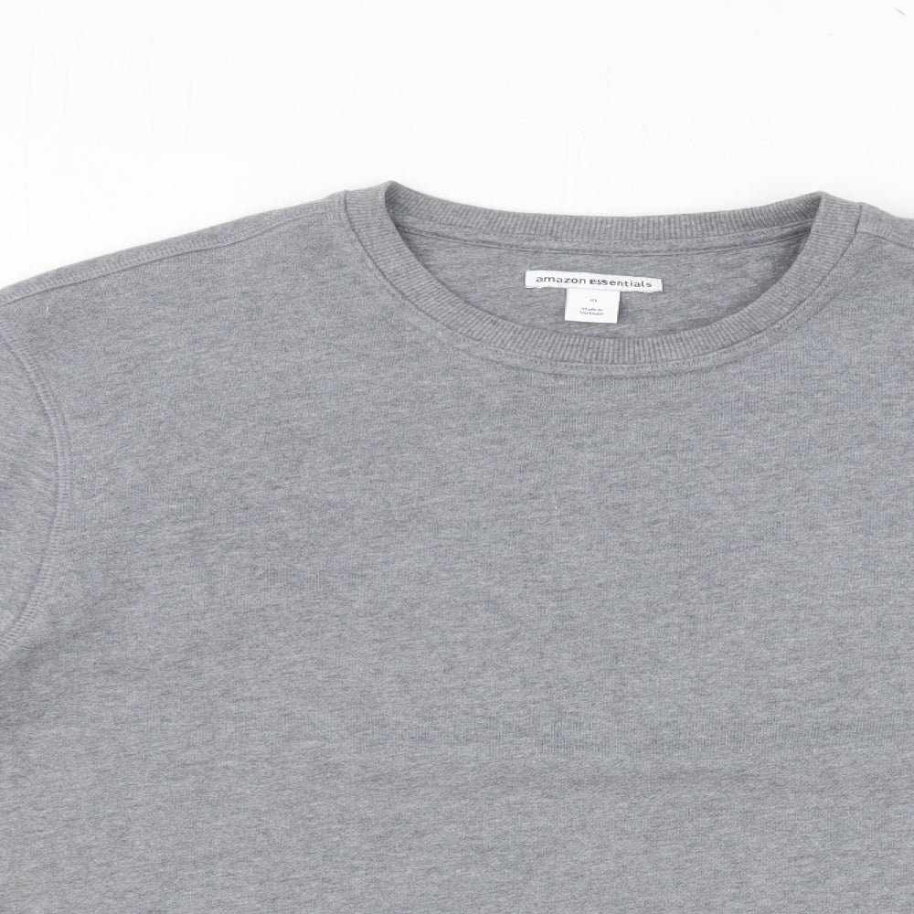 Amazon Womens Grey Cotton Pullover Sweatshirt Size M Pullover