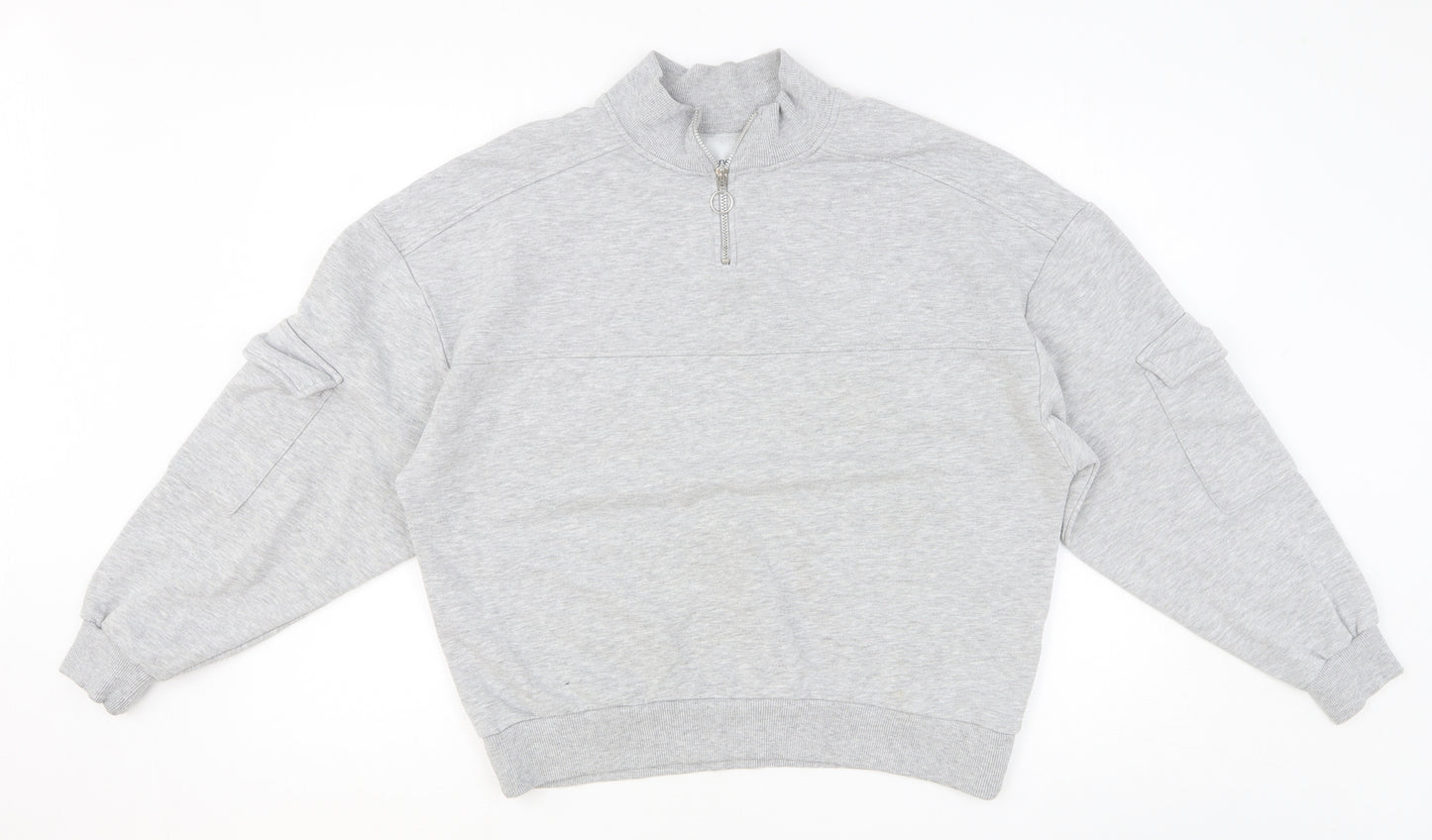 NEXT Womens Grey Cotton Pullover Sweatshirt Size M Pullover