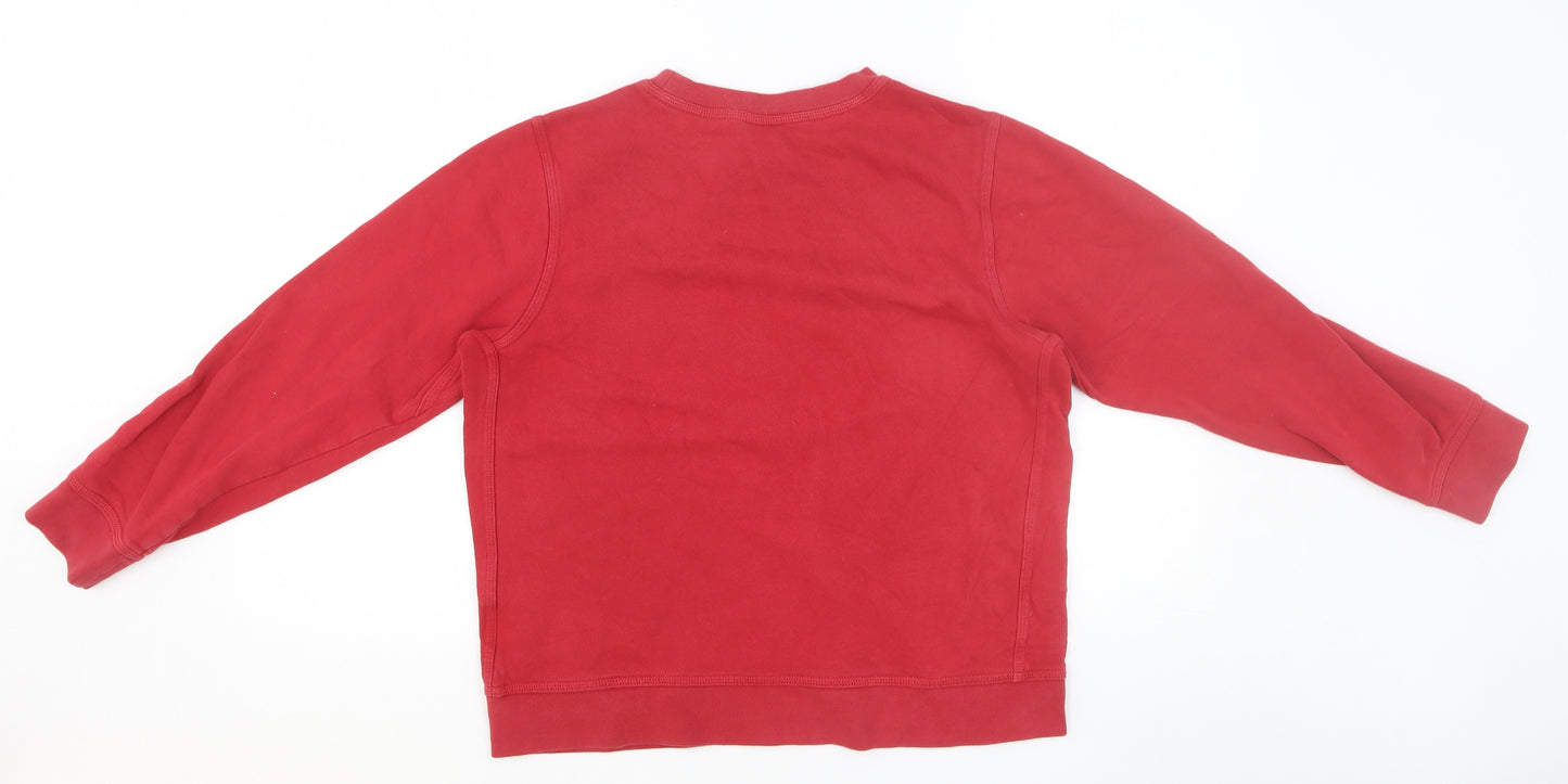 Nike Boys Red Cotton Pullover Sweatshirt Size 13 Years Pullover - Size 13-15