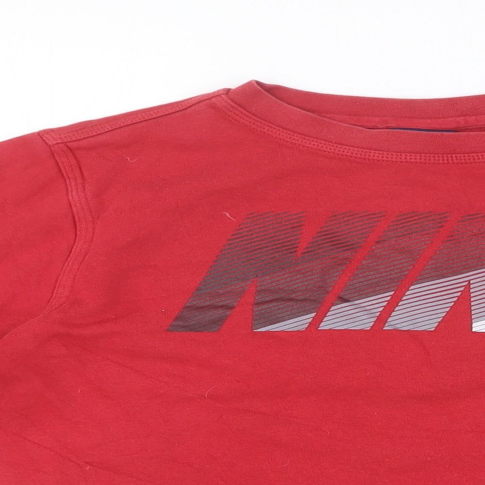 Nike Boys Red Cotton Pullover Sweatshirt Size 13 Years Pullover - Size 13-15