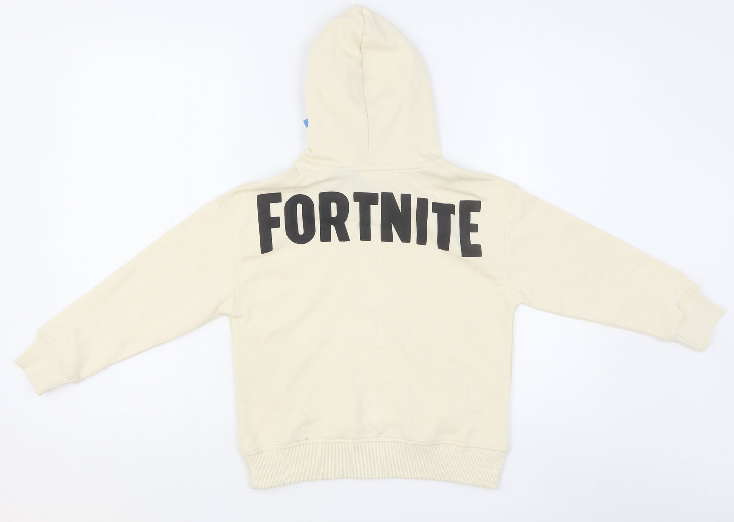 Zara Boys Beige Cotton Pullover Hoodie Size 6-7 Years Pullover - Fortnite