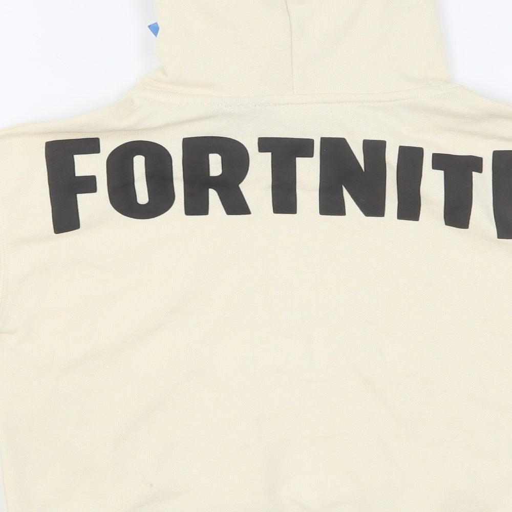 Zara Boys Beige Cotton Pullover Hoodie Size 6-7 Years Pullover - Fortnite