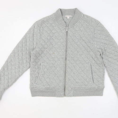 Gap Womens Grey Cotton Full Zip Sweatshirt Size L Zip