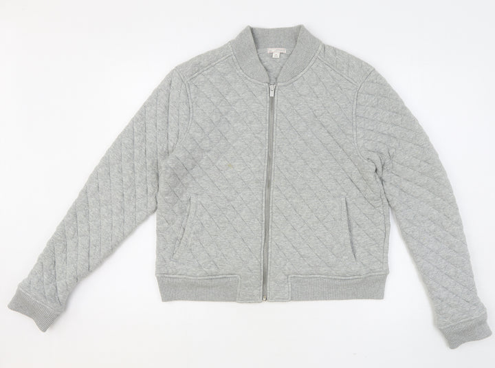 Gap Womens Grey Cotton Full Zip Sweatshirt Size L Zip