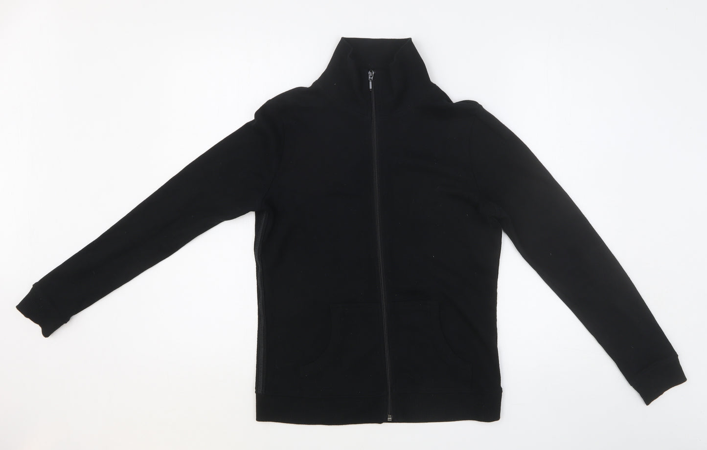 F&F Womens Black Cotton Full Zip Sweatshirt Size 10 Zip - Dance in Line