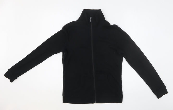 F&F Womens Black Cotton Full Zip Sweatshirt Size 10 Zip - Dance in Line