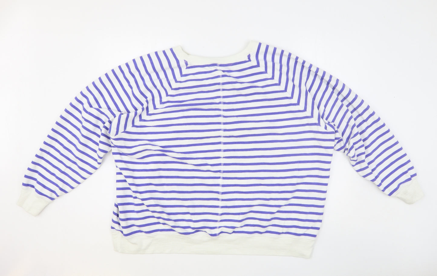 Marks and Spencer Womens Multicoloured Striped Cotton Pullover Sweatshirt Size 24 Pullover - Bonjour