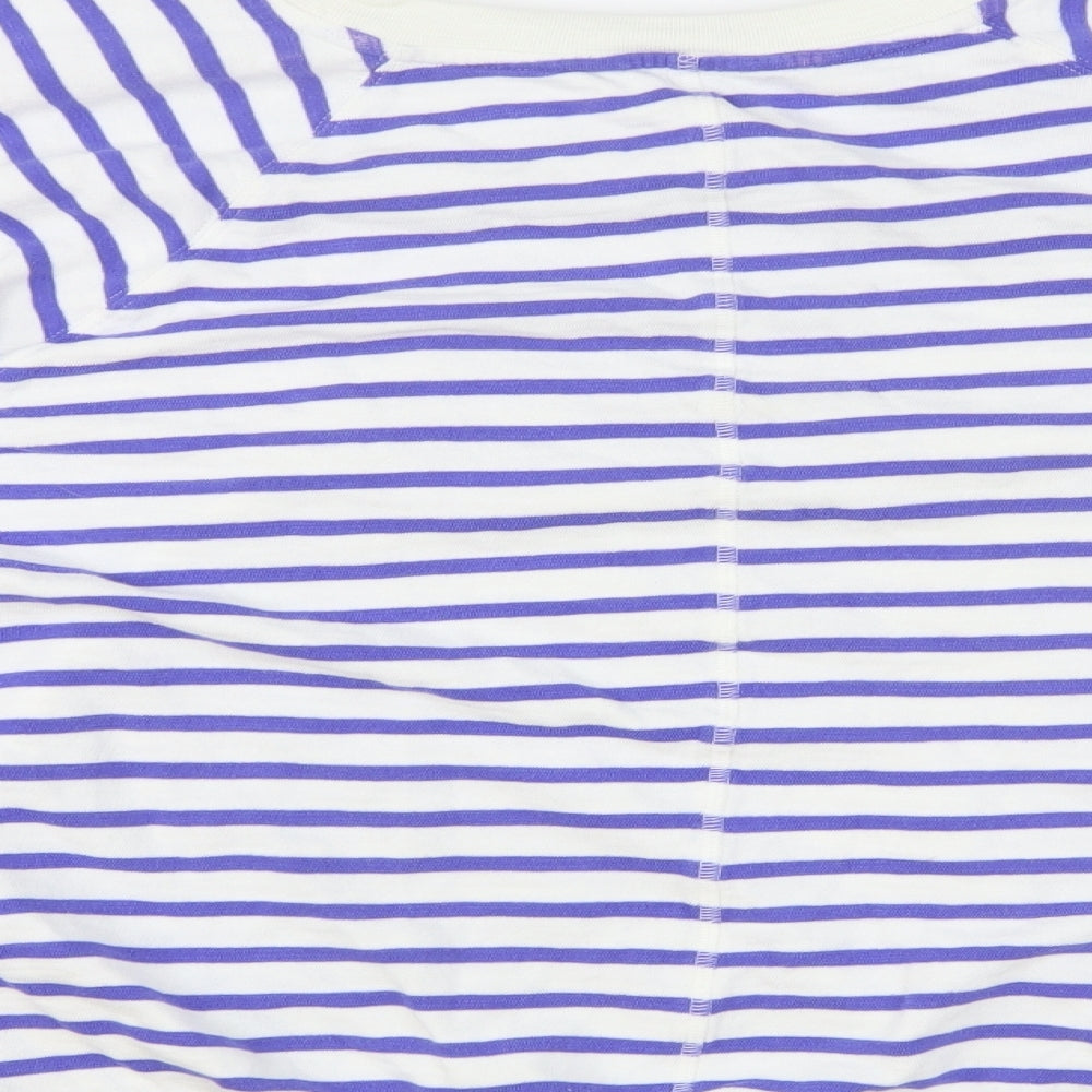 Marks and Spencer Womens Multicoloured Striped Cotton Pullover Sweatshirt Size 24 Pullover - Bonjour