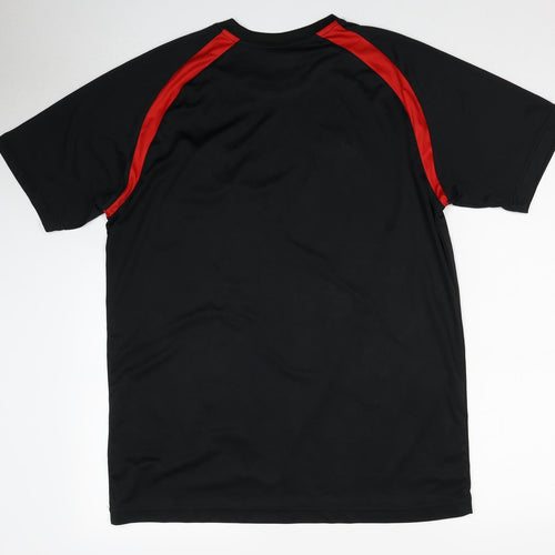 Liverpool FC Mens Black Polyester Basic T-Shirt Size XL Round Neck Pullover