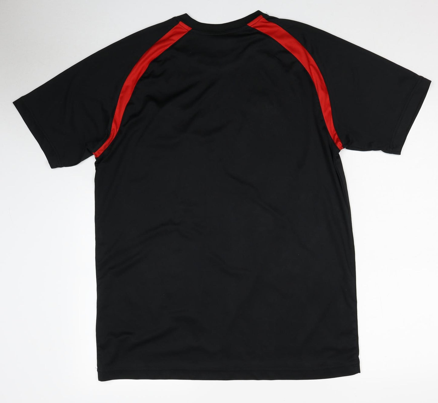 Liverpool FC Mens Black Polyester Basic T-Shirt Size XL Round Neck Pullover