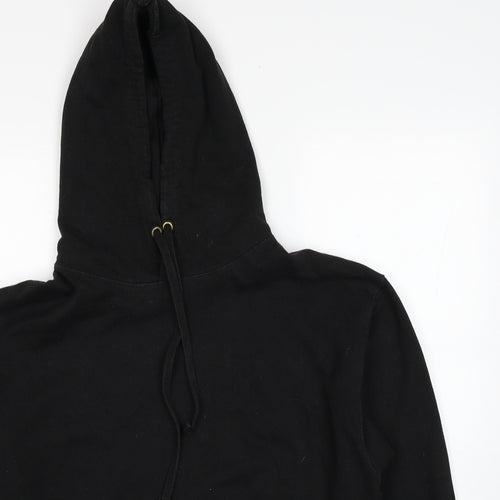 PRETTYLITTLETHING Womens Black Polyester Pullover Hoodie Size M Pullover