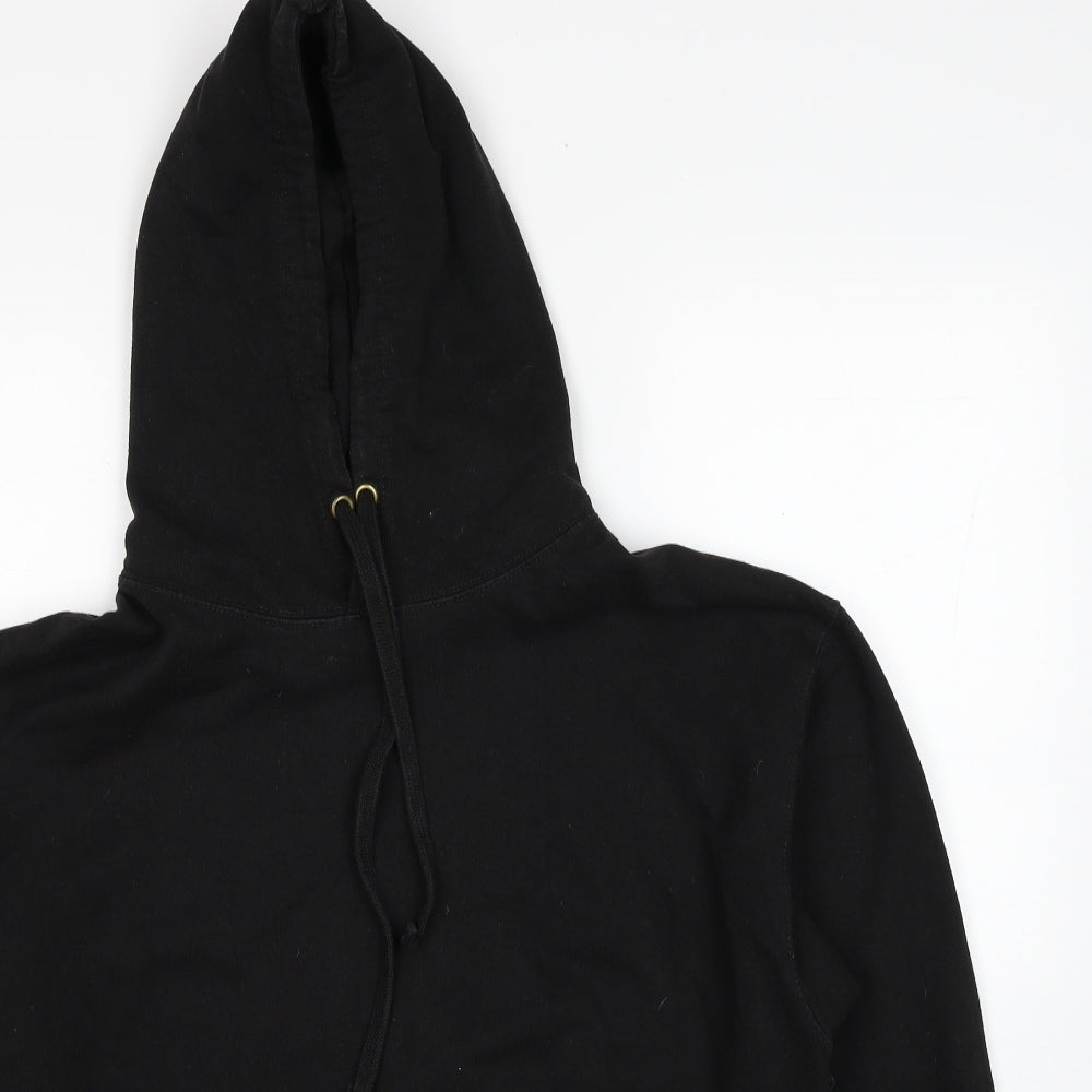 PRETTYLITTLETHING Womens Black Polyester Pullover Hoodie Size M Pullover