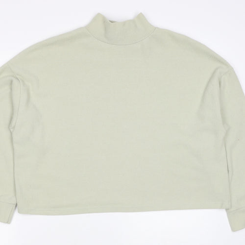 New Look Womens Green Polyester Pullover Sweatshirt Size M Pullover
