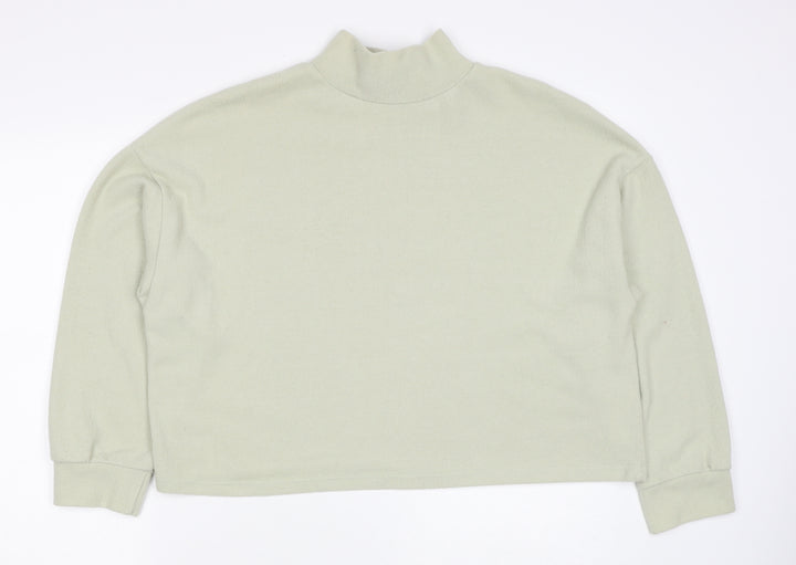 New Look Womens Green Polyester Pullover Sweatshirt Size M Pullover
