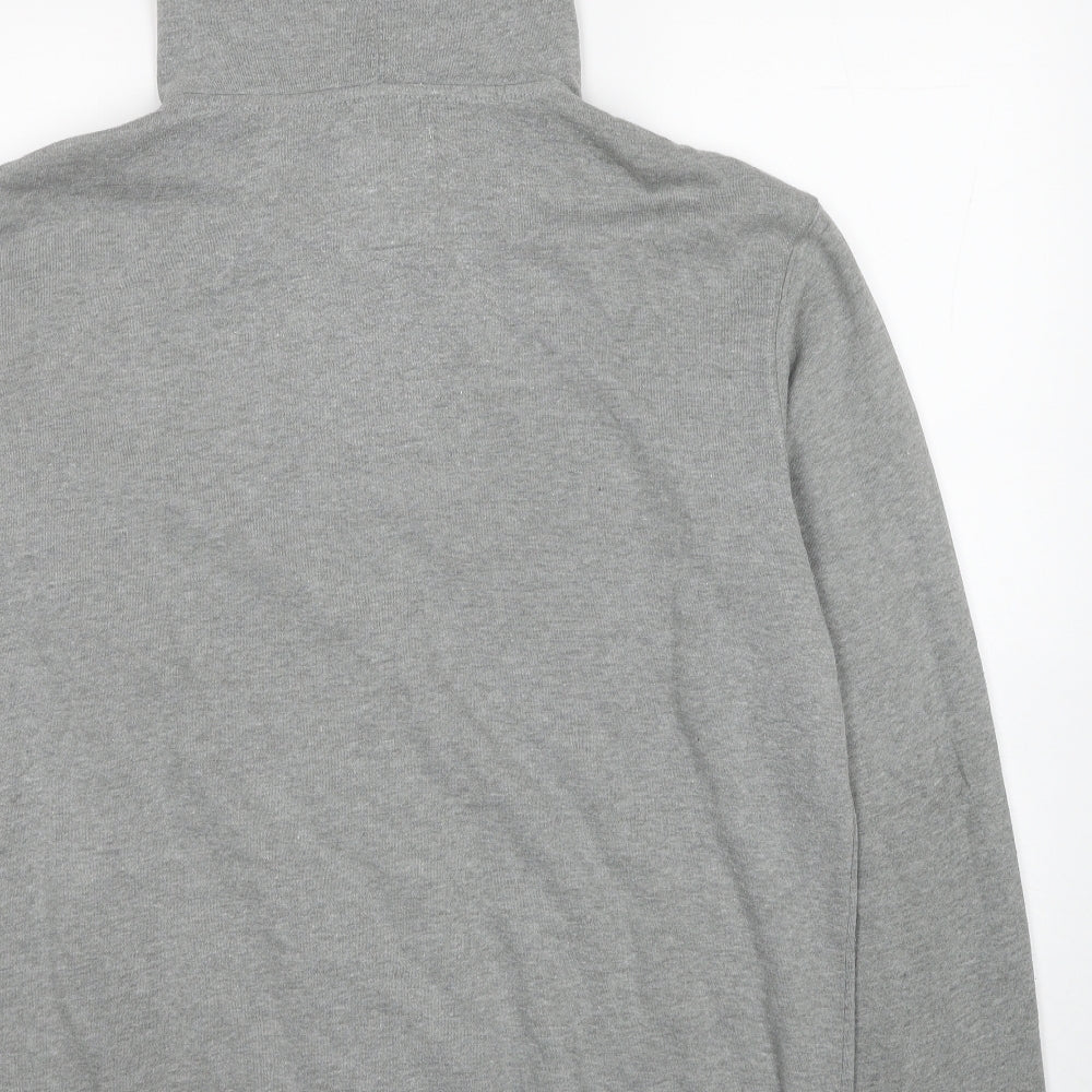 VANS Mens Grey Cotton Full Zip Hoodie Size L