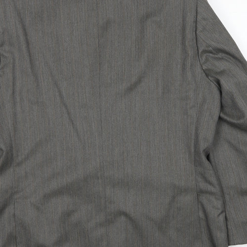 Brook Taverner Mens Grey Polyester Jacket Blazer Size 42 Regular