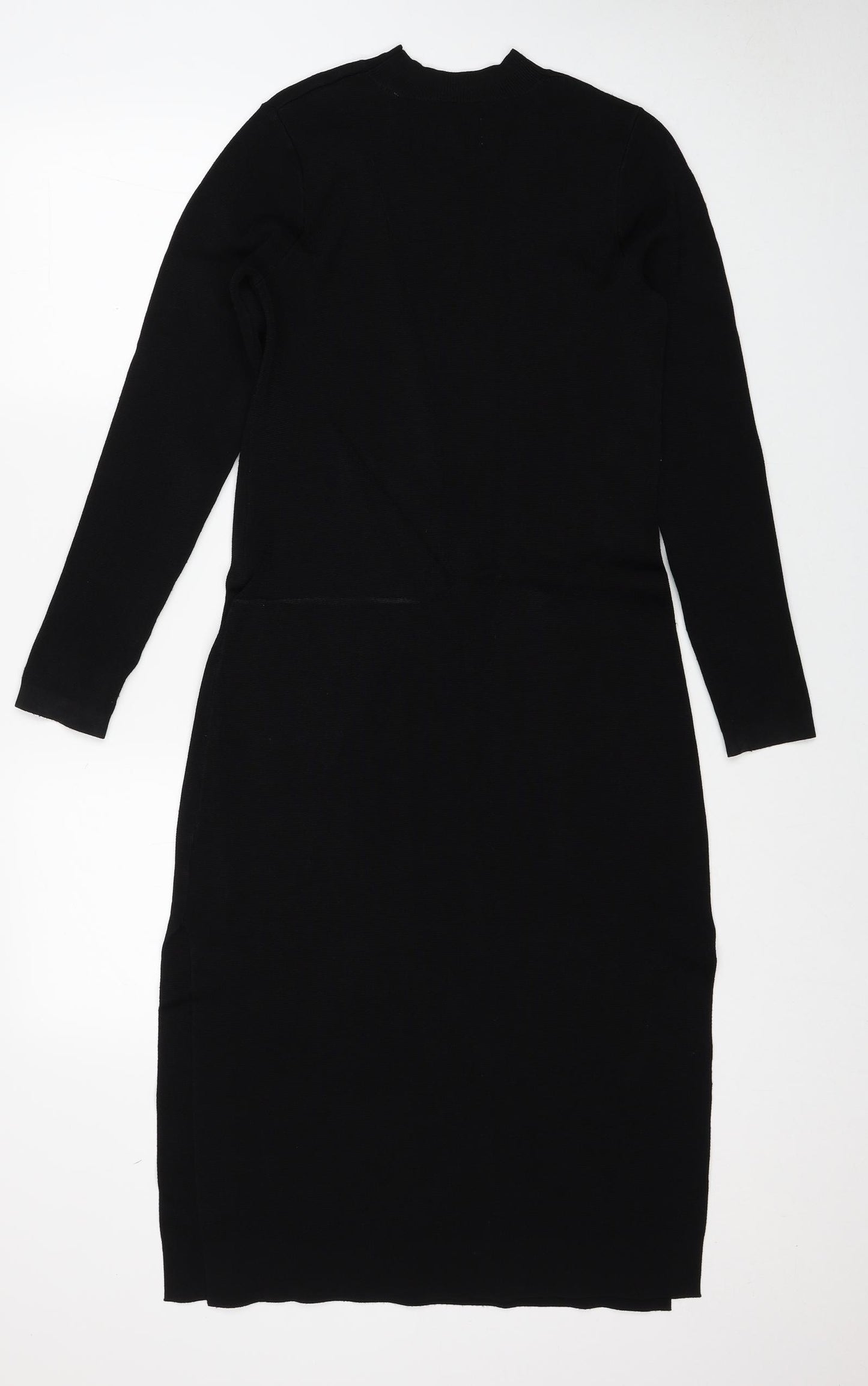 Jack Wills Womens Black Viscose A-Line Size 10 Round Neck Pullover