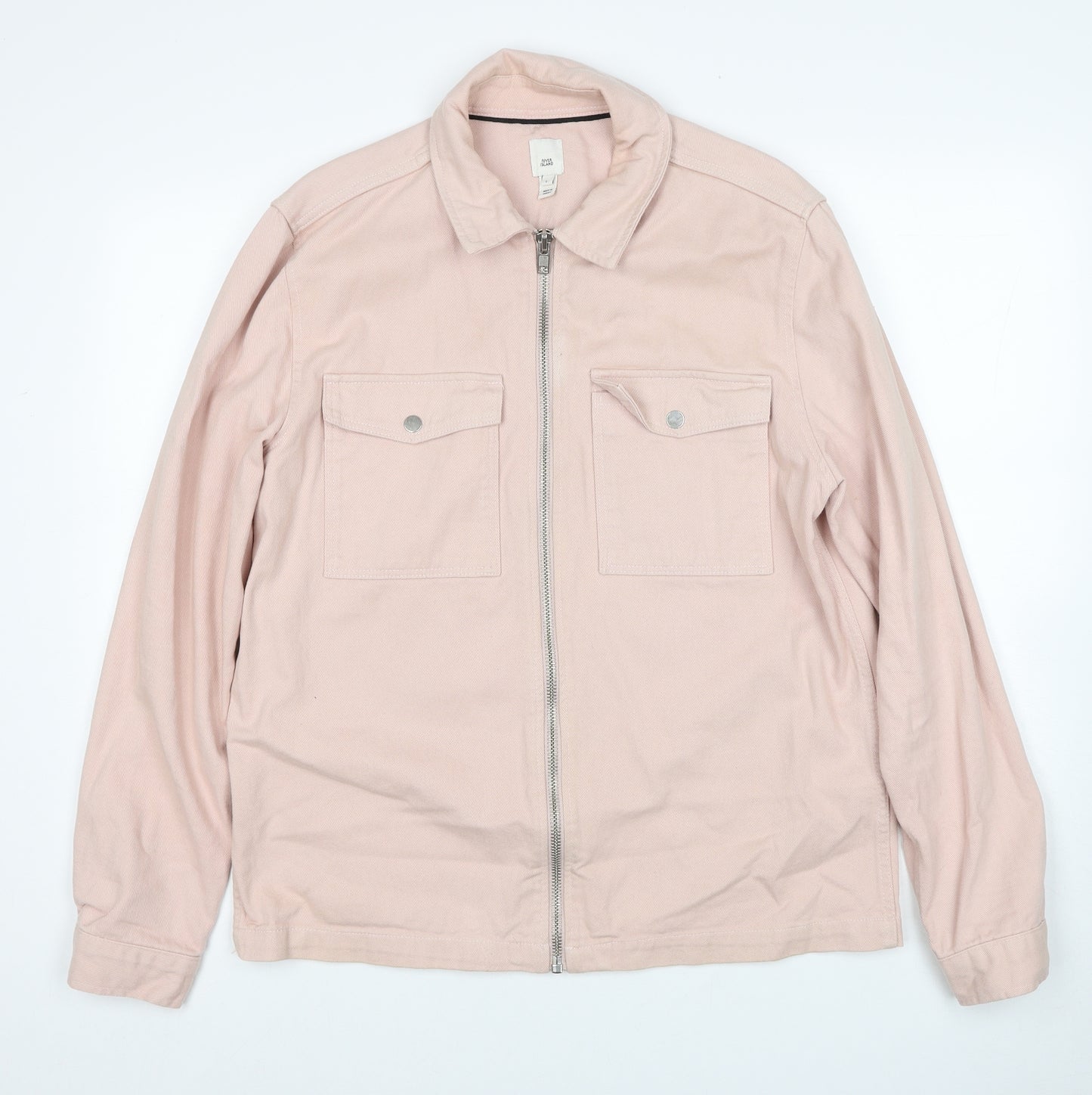 River Island Mens Pink Jacket Size L Zip