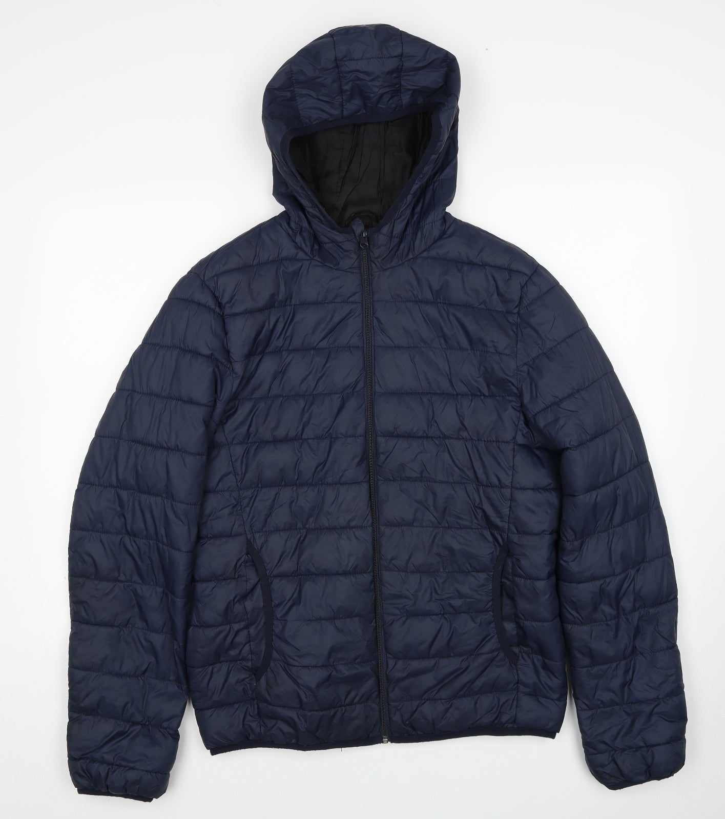 Cedar Wood State Mens Blue Quilted Jacket Size M Zip