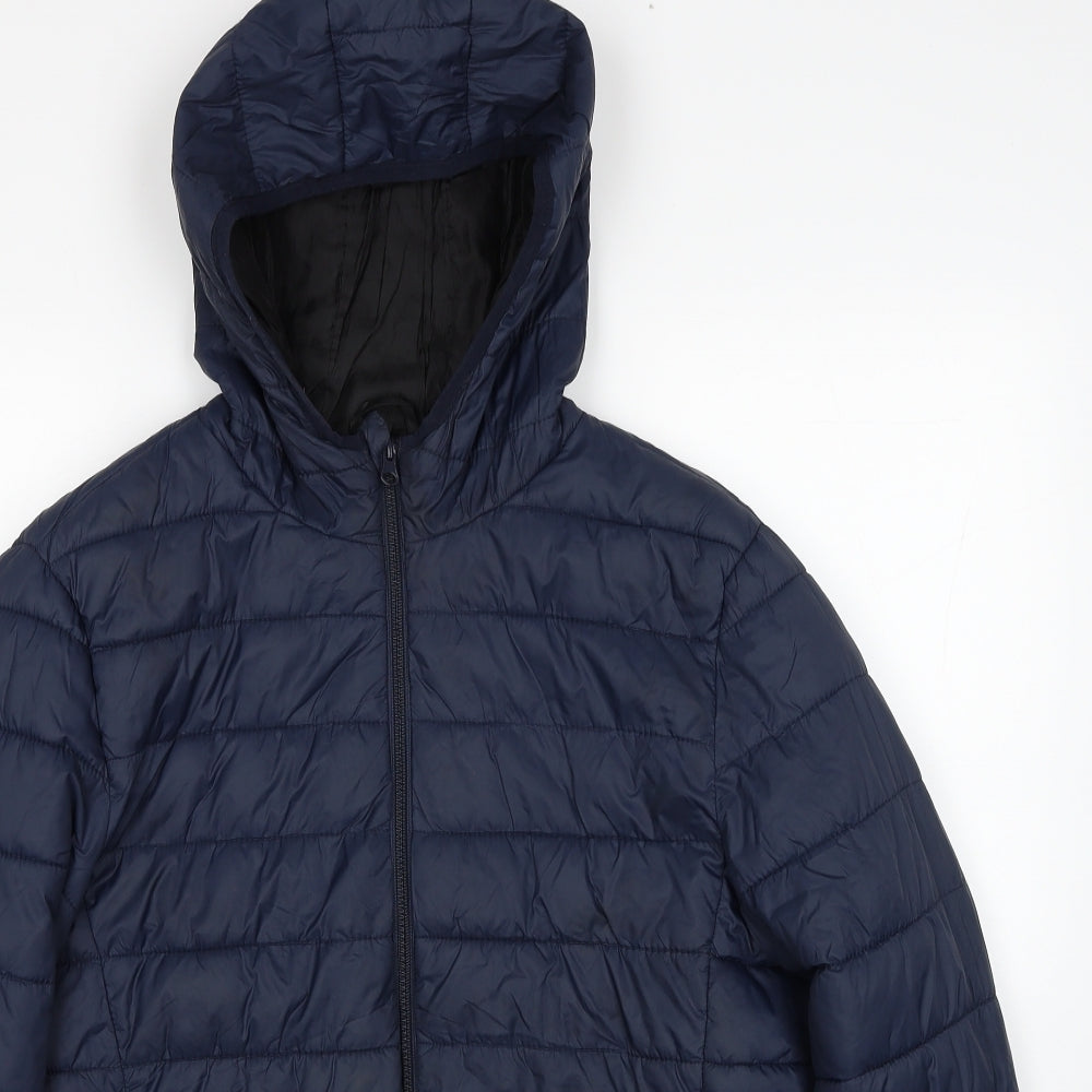 Cedar Wood State Mens Blue Quilted Jacket Size M Zip