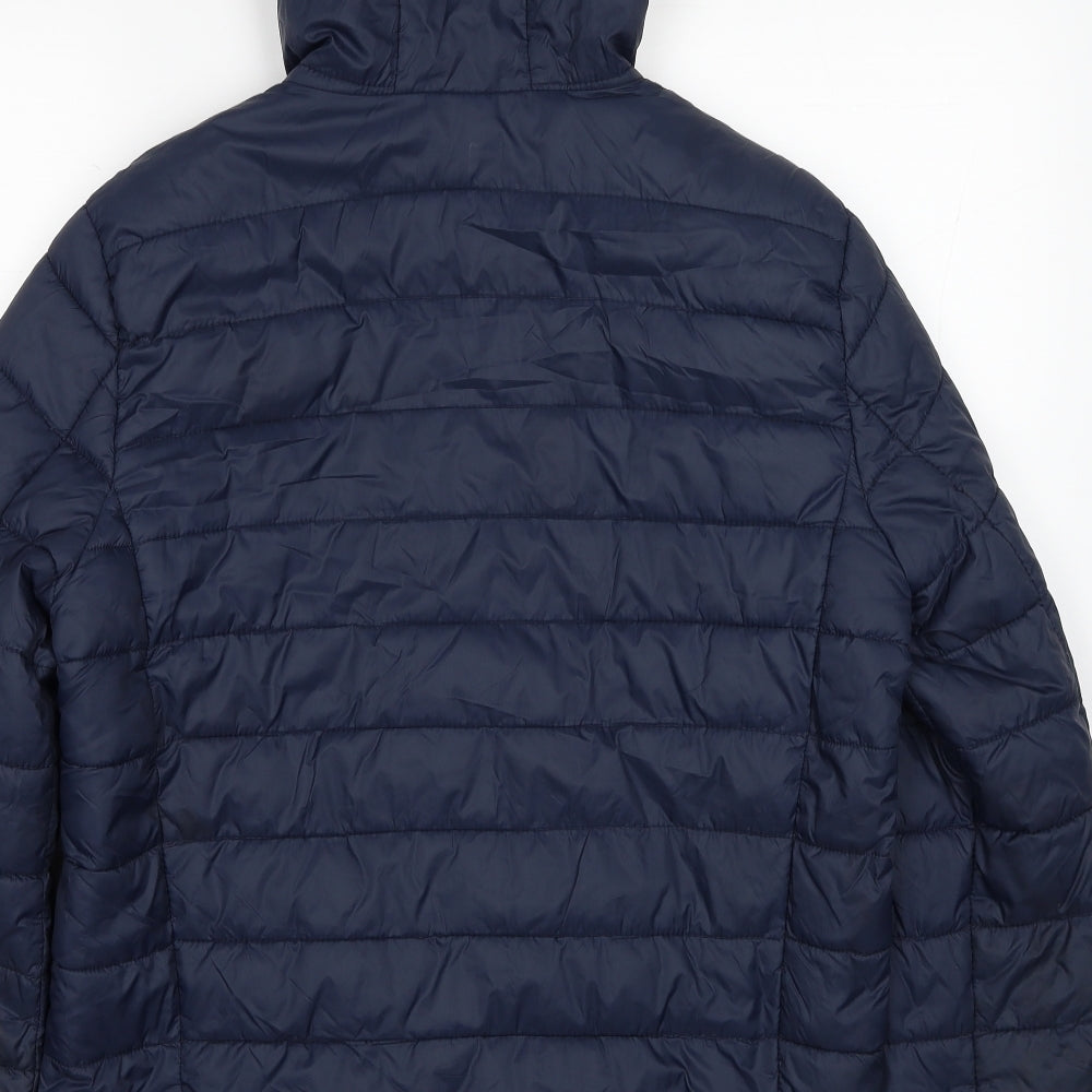 Cedar Wood State Mens Blue Quilted Jacket Size M Zip