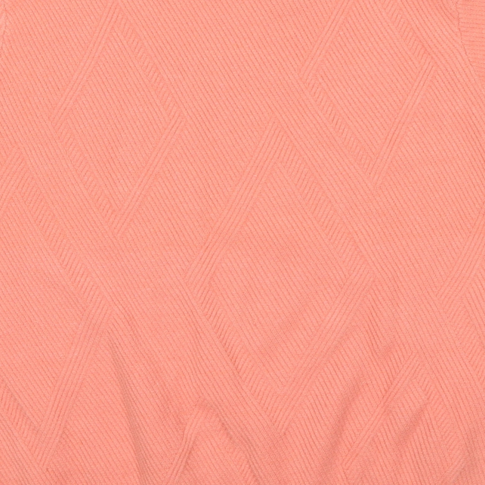 Marks and Spencer Womens Pink Round Neck Viscose Pullover Jumper Size 16