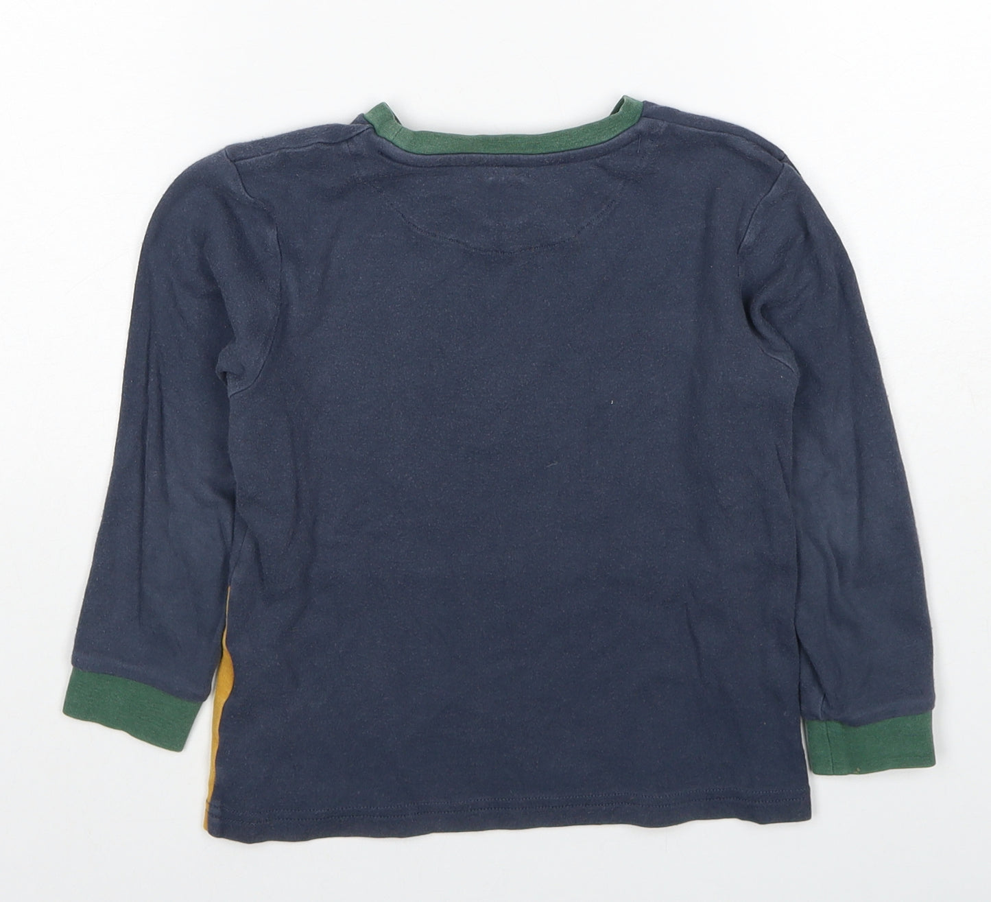 John Lewis Boys Blue Cotton Basic T-Shirt Size 5 Years Round Neck Pullover
