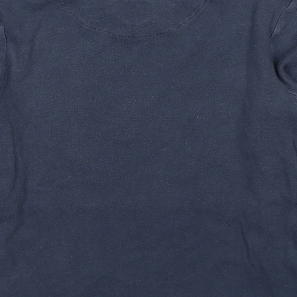 John Lewis Boys Blue Cotton Basic T-Shirt Size 5 Years Round Neck Pullover