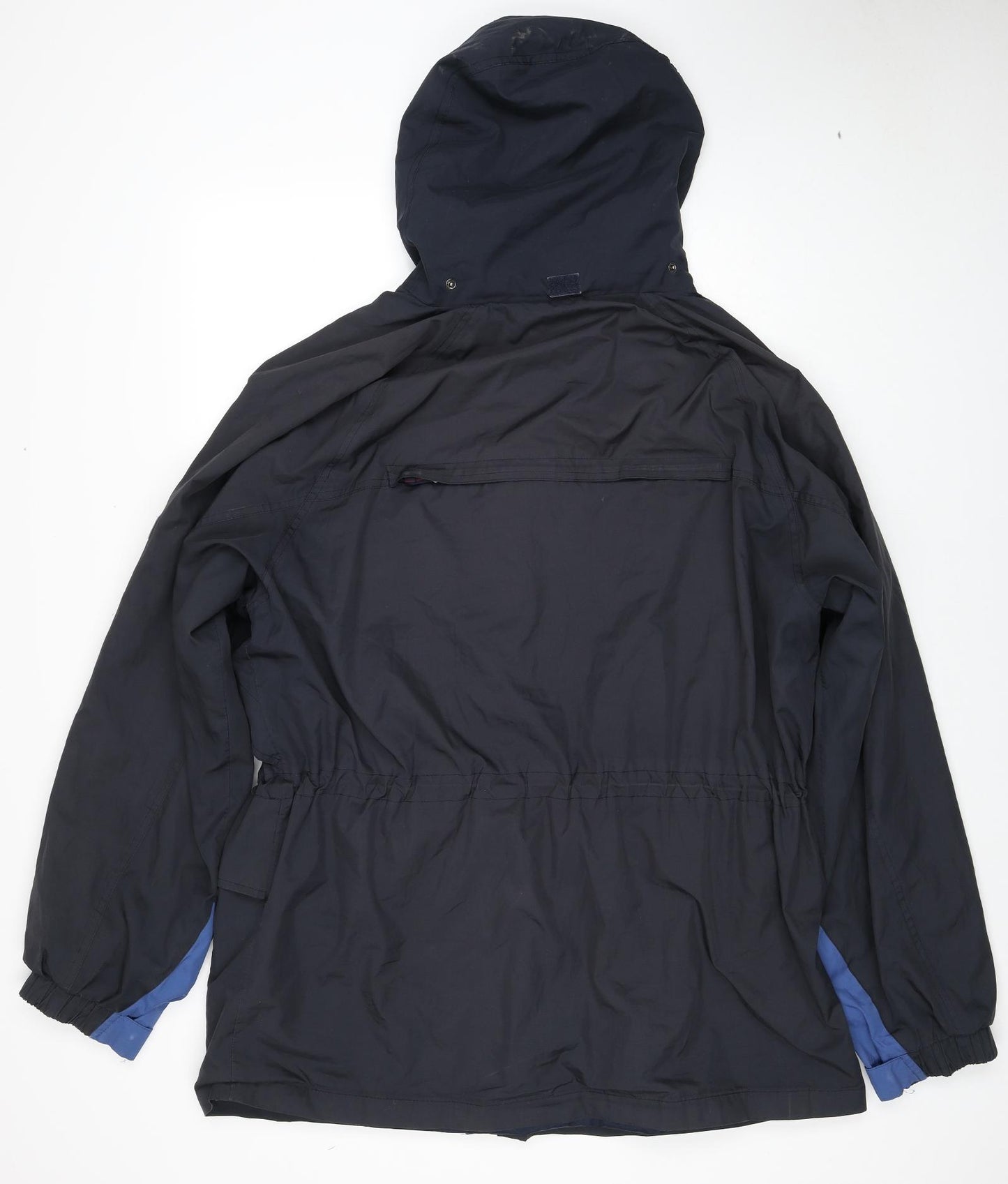 Maine Mens Black Rain Coat Coat Size XL Zip