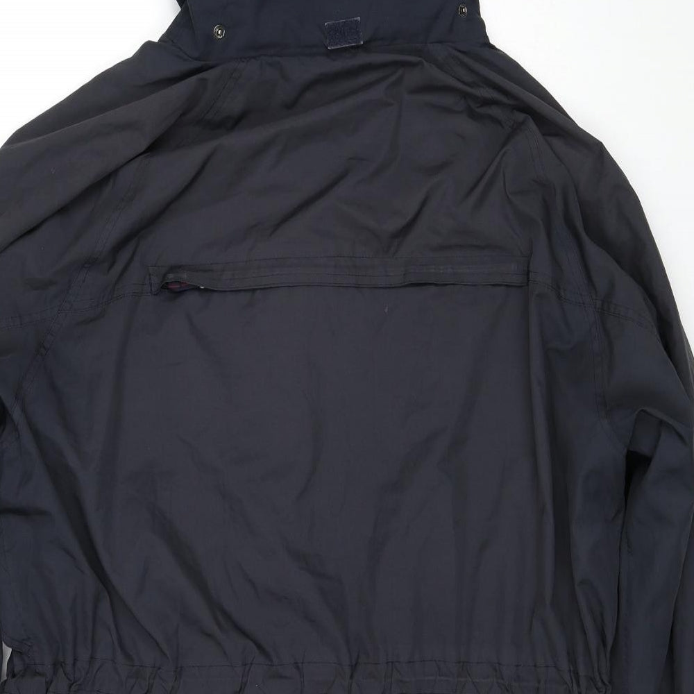 Maine Mens Black Rain Coat Coat Size XL Zip