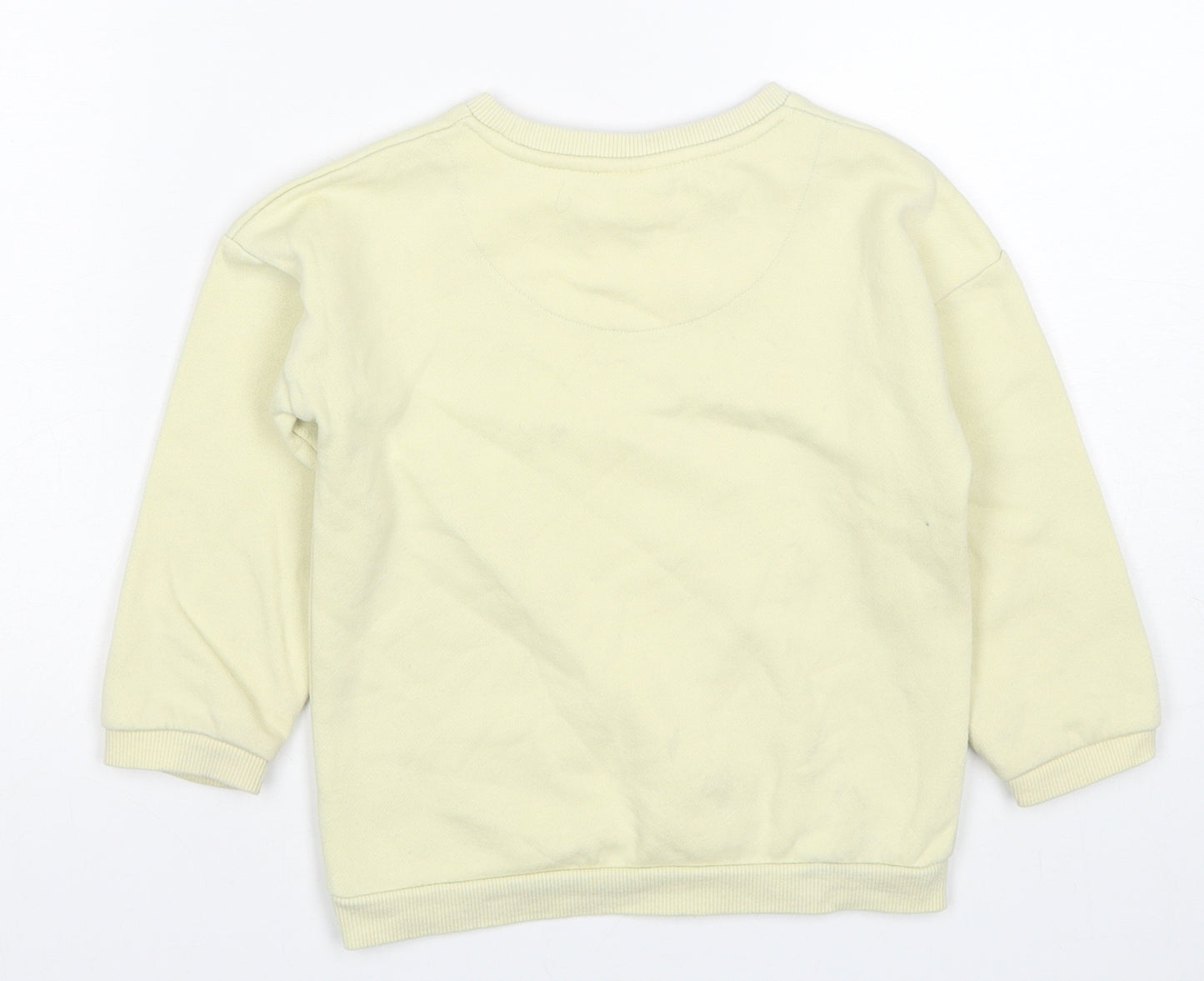 Peppa Pig Girls Yellow Cotton Pullover Sweatshirt Size 3-4 Years Pullover - Peppa Pig