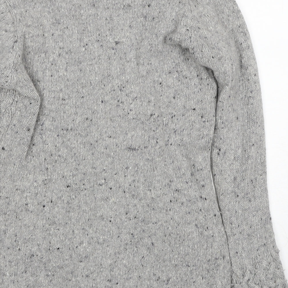 Irelandseye Womens Grey Scoop Neck Wool Pullover Jumper Size M