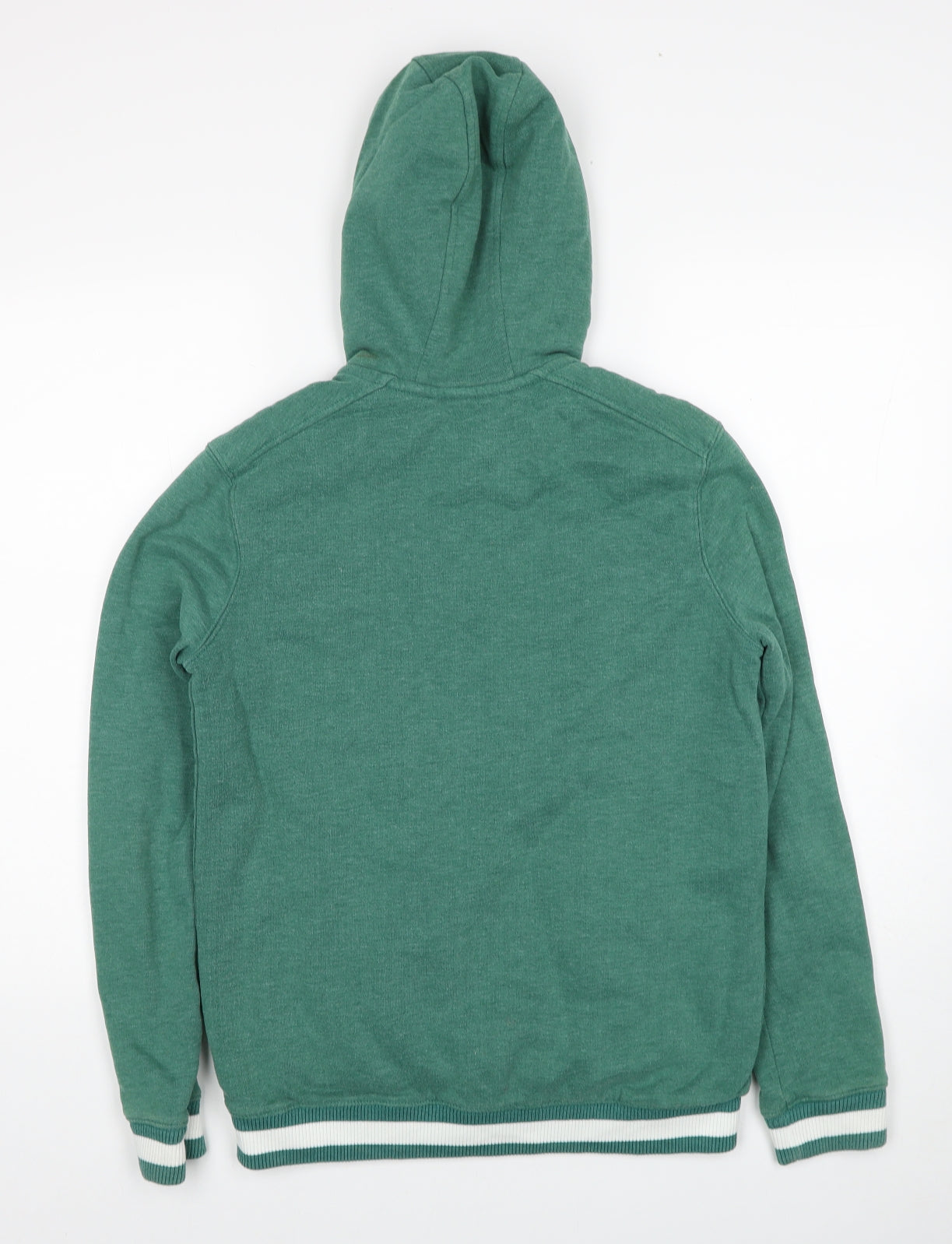Marks and Spencer Girls Green Cotton Full Zip Hoodie Size 13-14 Years Zip