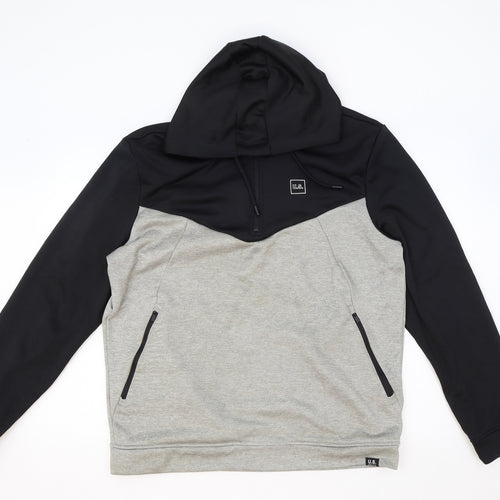 U.S. Athletic Mens Grey Polyester Pullover Hoodie Size M