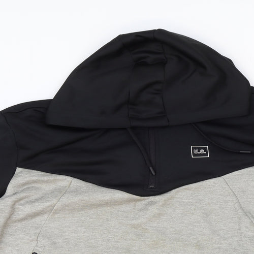 U.S. Athletic Mens Grey Polyester Pullover Hoodie Size M