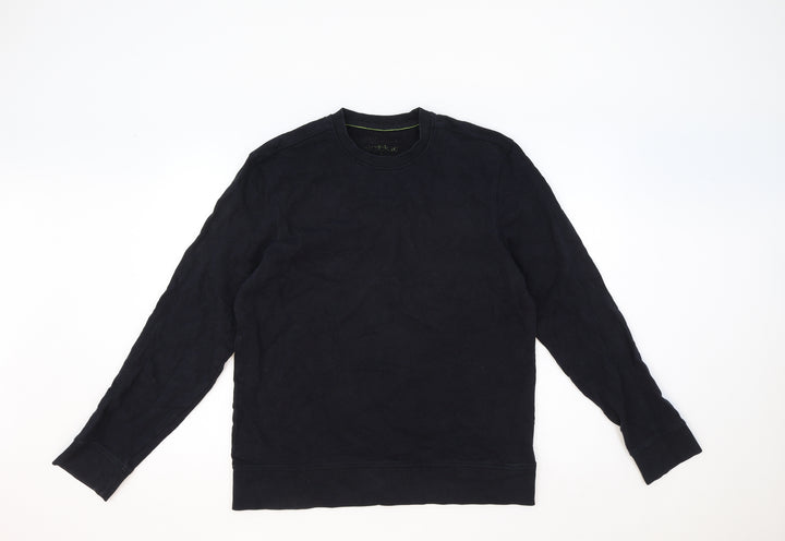 Marks and Spencer Mens Blue Cotton Pullover Sweatshirt Size M